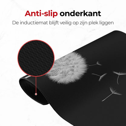 Inductie mat paardenbloem anti slip onderkant